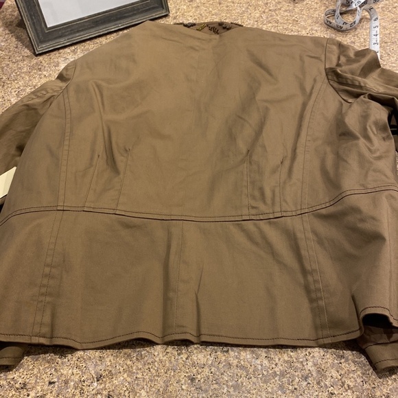 NWT Coldwater Creek Brown Shaped Bead Detailed Jacket Misses 16 - Picture 16 of 17